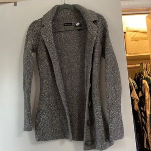 Gray sparkled cardigan, button up